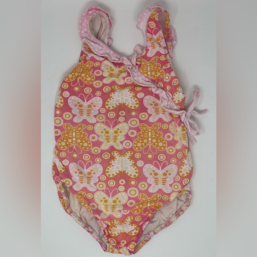 FLORENCE EISEMAN: Swimsuit, Colorful Butterfly One Piece; Size 5